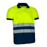 Polo A.V. M/C THURSO naranja flúor-azul marino orión