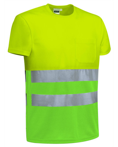 Camiseta A.V. M/C DEMOLITION naranja fluor-gris carbon