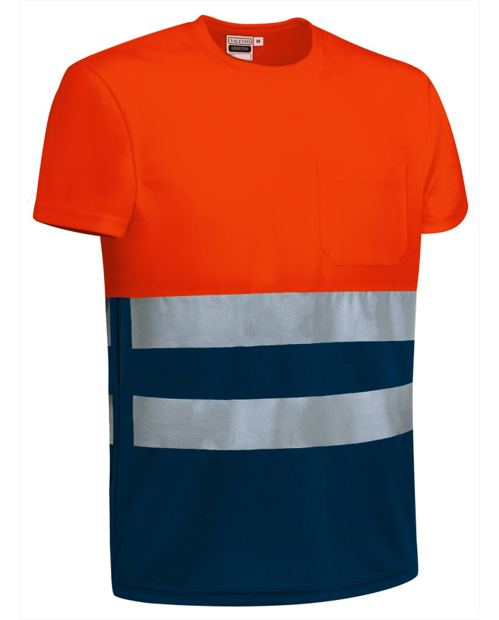 Camiseta A.V. M/C DEMOLITION naranja fluor-gris carbon