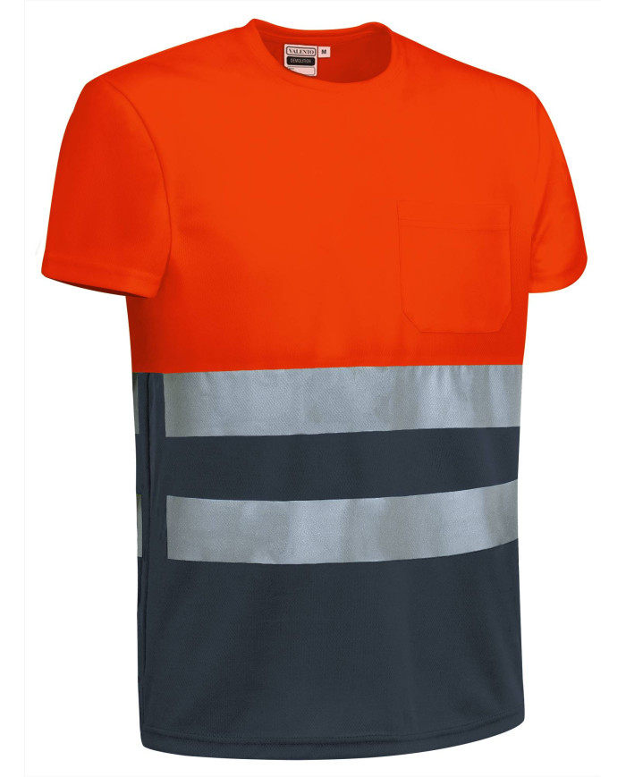 Camiseta A.V. M/C DEMOLITION naranja fluor-gris carbon