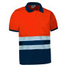 Polo A.V. M/C DELAWARE naranja fluor-gris carbon