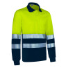 Polo A.V. M/L SNAKE naranja fluor-gris carbon