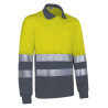 Polo A.V. M/L SNAKE naranja fluor-gris carbon