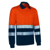 Polo A.V. M/L SNAKE naranja fluor-gris carbon