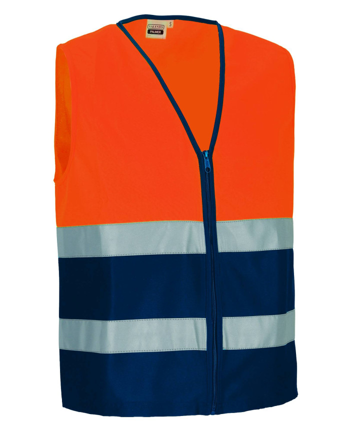 Chaleco ligero A.V. PALMER naranja flúor-azul marino orión