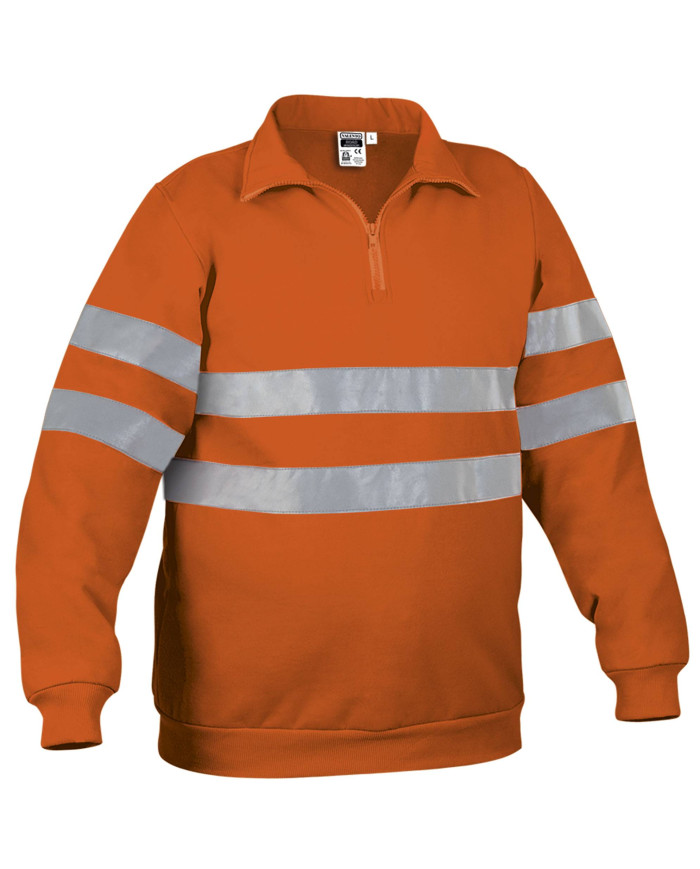 Sudadera A.V. ROAD naranja fluor-gris carbon