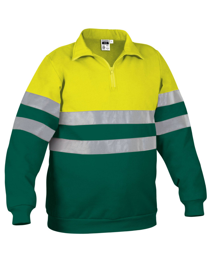 Sudadera A.V. ROAD naranja fluor-gris carbon