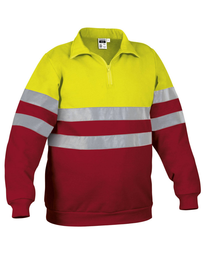 Sudadera A.V. ROAD naranja fluor-gris carbon