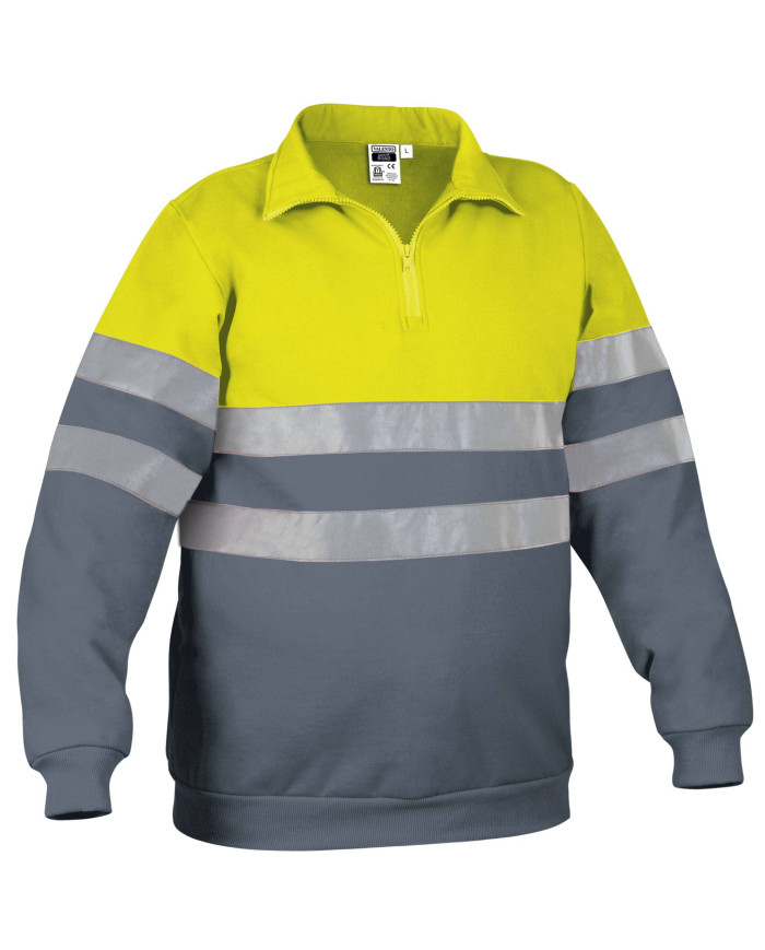 Sudadera A.V. ROAD naranja fluor-gris carbon
