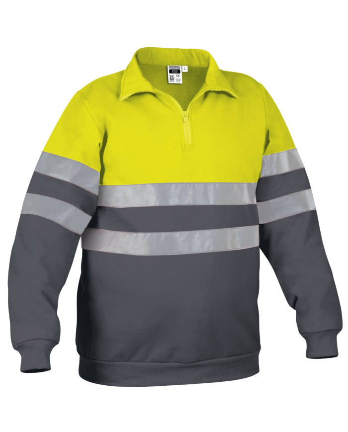 Sudadera A.V. ROAD naranja fluor-gris carbon