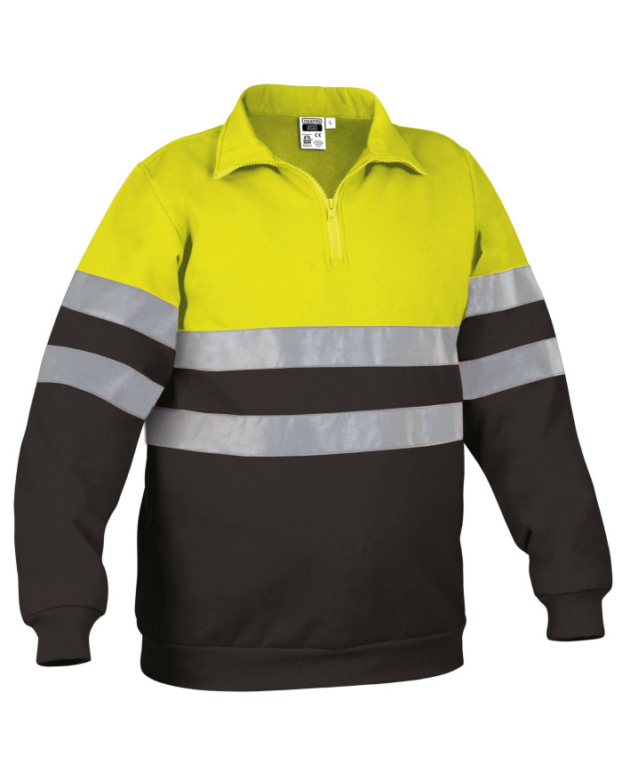 Sudadera A.V. ROAD naranja fluor-gris carbon
