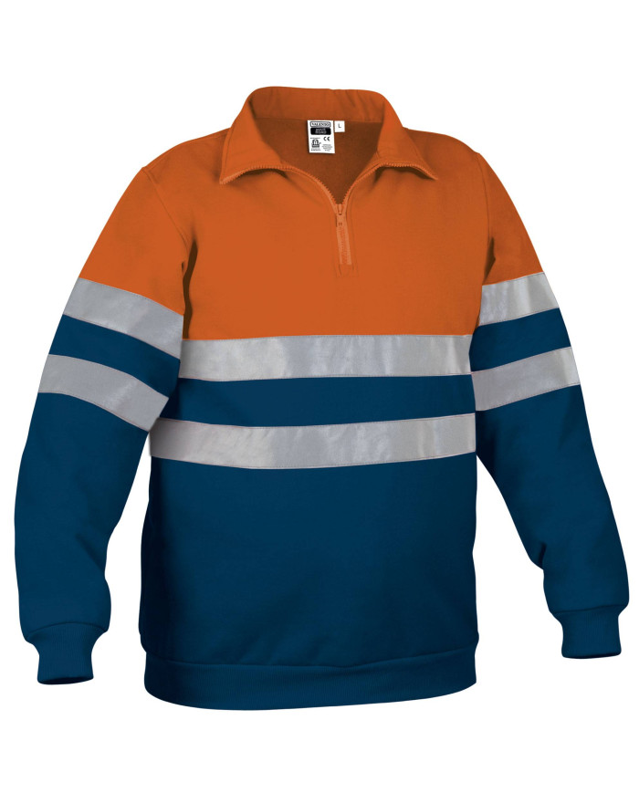 Sudadera A.V. ROAD naranja fluor-gris carbon