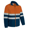 Forro polar A.V. ANETO naranja flúor-azul marino orión
