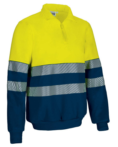Sudadera A.V. STIRLING naranja flúor-azul marino orión