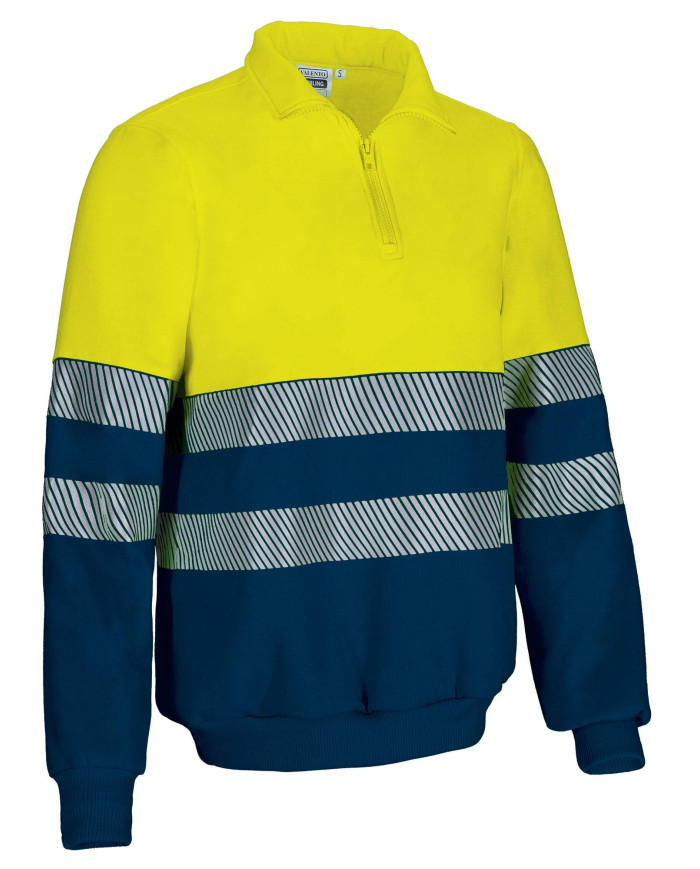 Sudadera A.V. STIRLING naranja flúor-azul marino orión