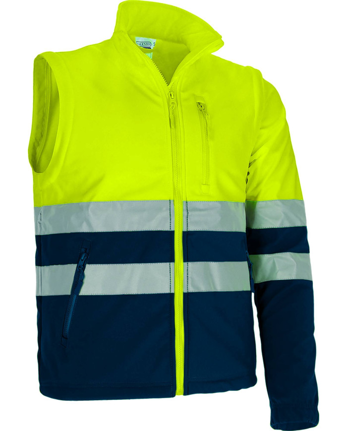 Chaqueta desmontable A.V. BRAMPTON naranja flúor-azul marino orión