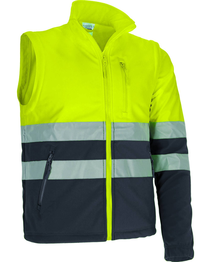 Chaqueta desmontable A.V. BRAMPTON naranja flúor-azul marino orión