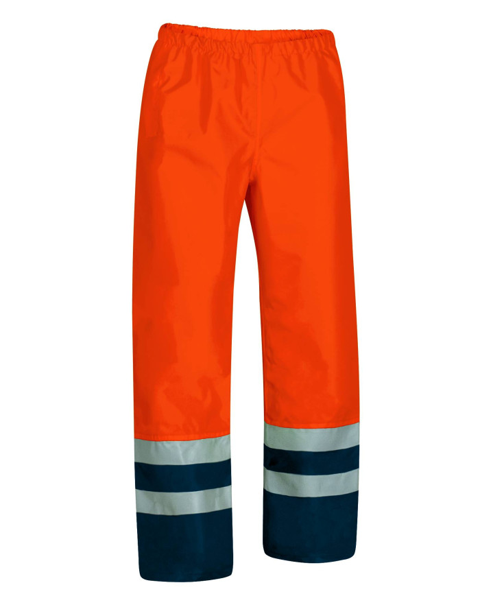 Cubre pantalón de lluvia NARVIK naranja flúor-azul marino orión