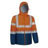Chaqueta lluvia A.V. TORNADO naranja flúor-azul marino orión