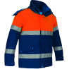 Parka 2 en 1 MURRAY naranja flúor-azul marino orión