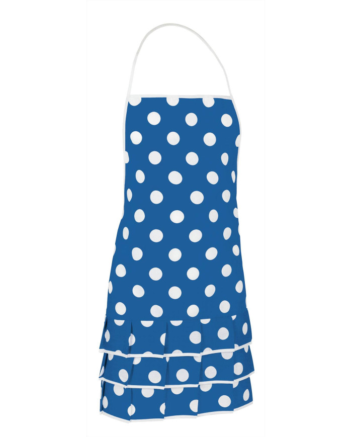 Delantal FLAMENCO azul royal-blanco