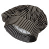 Gorro de cocina RATATOUILLE raya diplomatica negro blanco