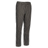 Pantalón de cocina SIRLOIN raya diplomatica negro blanco