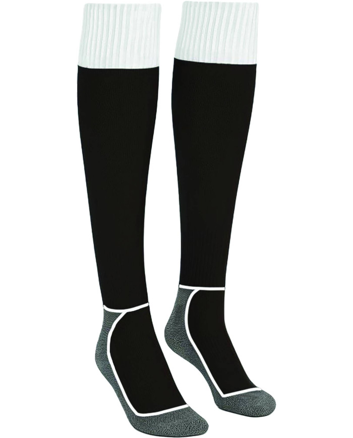 Medias de fútbol TRAFFORD negro-blanco