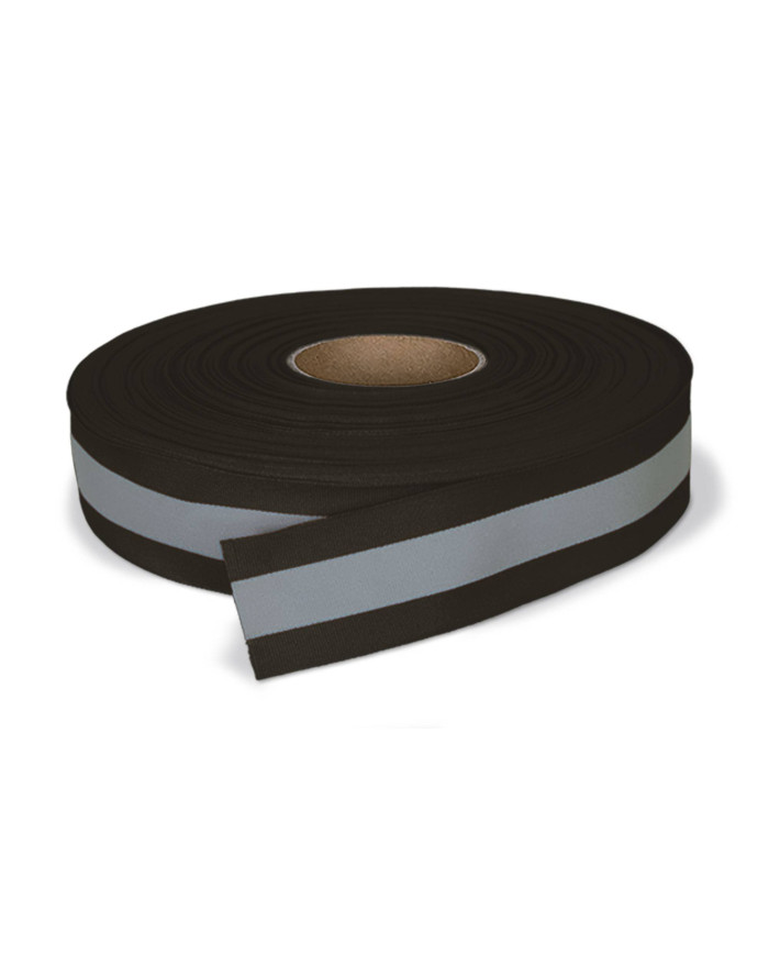 Cinta retro-reflectante de coser AMBER negro