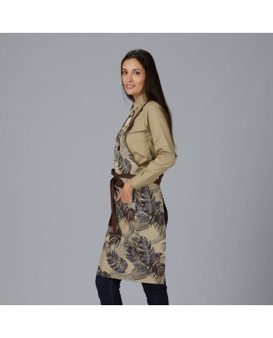 DELANTAL PETO ESTAMPADO FLORES 88X74 CM GARYS