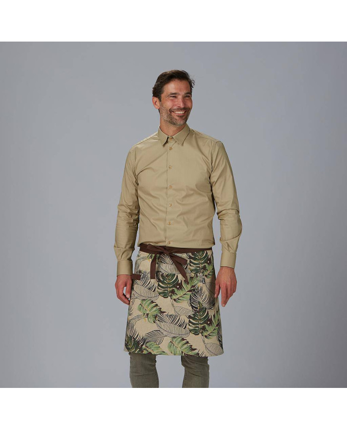 DELANTAL CORTO ESTAMPADO FLORES 50X74 CM GARYS