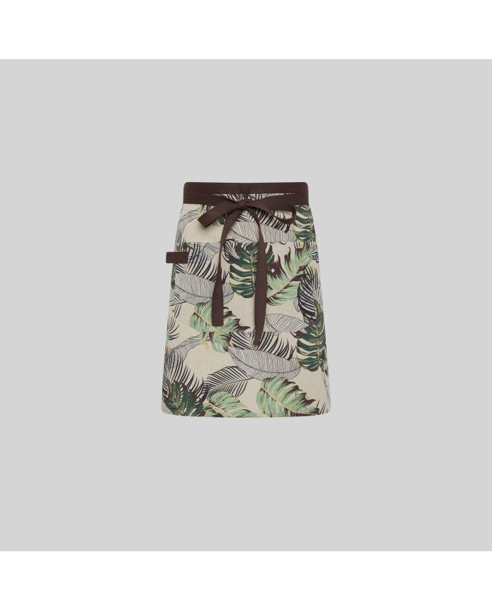 DELANTAL CORTO ESTAMPADO FLORES 50X74 CM GARYS