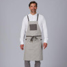 DELANTAL PETO BOLSILLO Y CINTAS COMBINADAS 88X74 CM GARYS