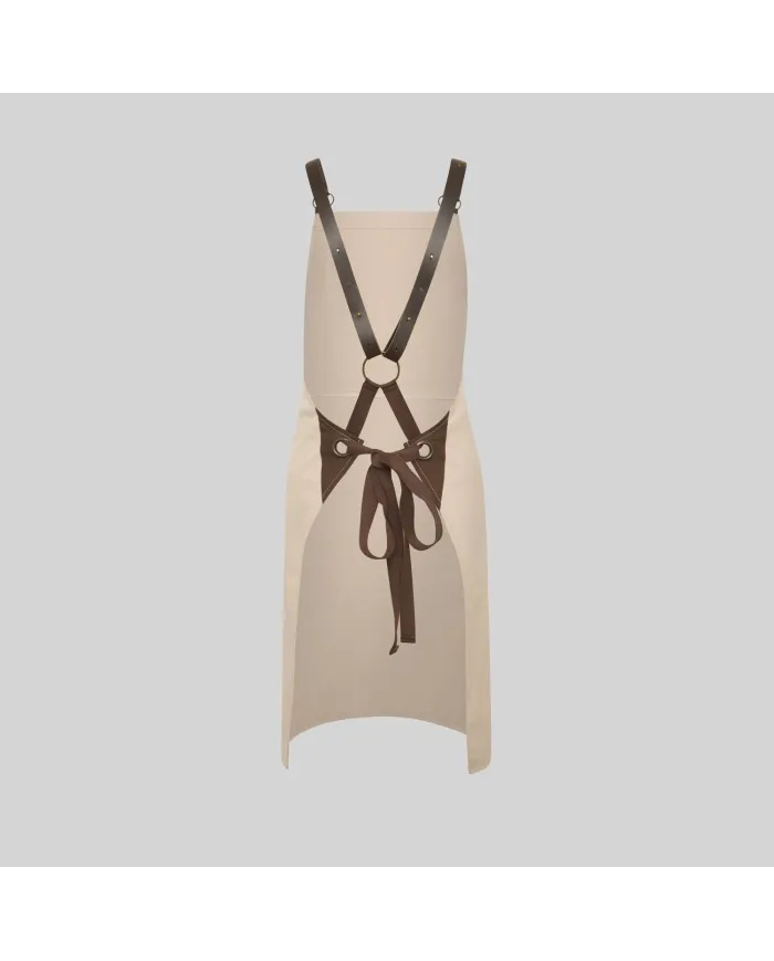 DELANTAL PETO HERRAJES EN PIEL 88X74 CM GARYS