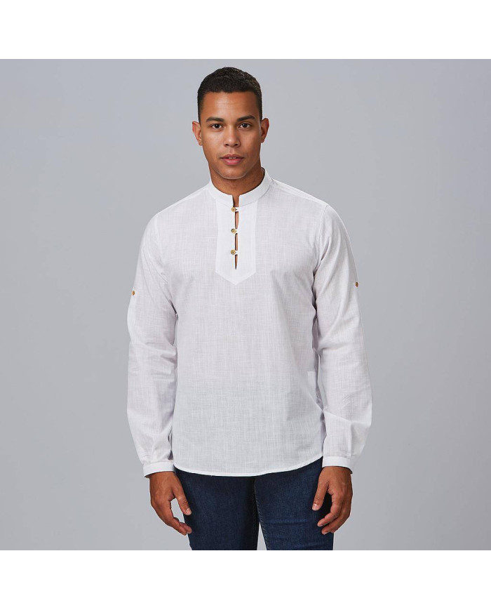 CAMISA HOMBRE DANTE SLIM FIT FALSO LINO GARYS