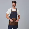 DELANTAL PETO VAQUERO Y PIEL 73X68 CM GARYS