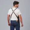 DELANTAL PETO VAQUERO Y PIEL 73X68 CM GARYS