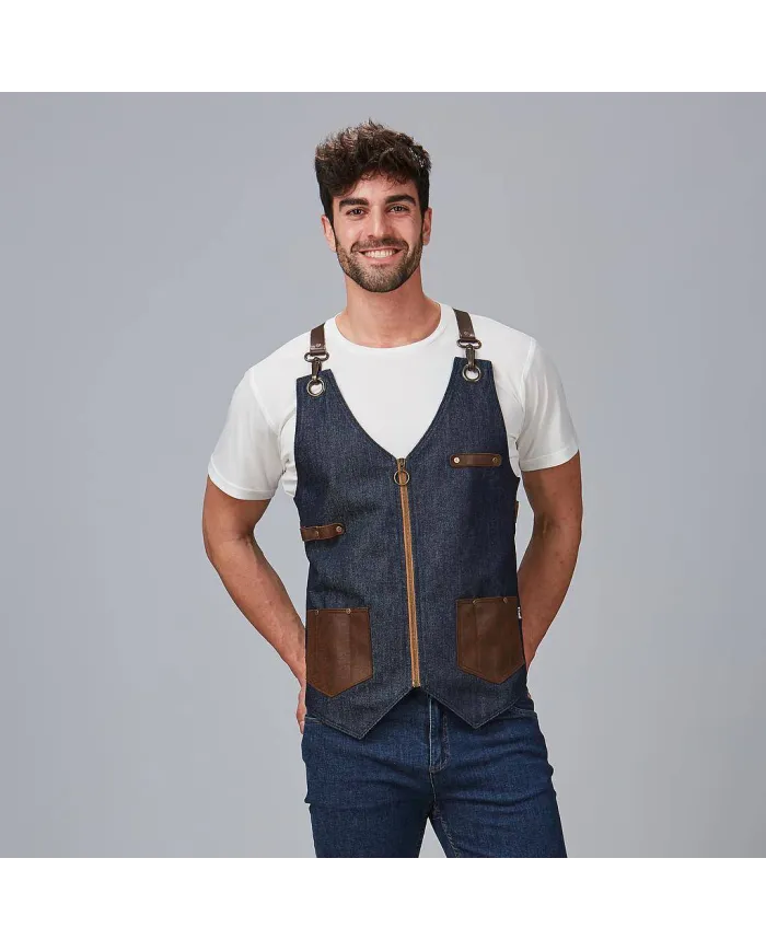 CHALECO UNISEX VAQUERO Y PIEL KURUME GARYS