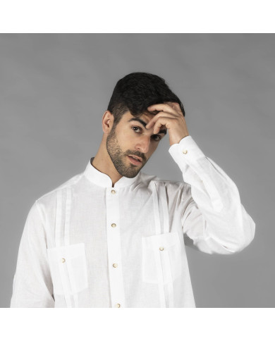 GUAYABERA HOMBRE CUELLO MAO BORNEO GARYS