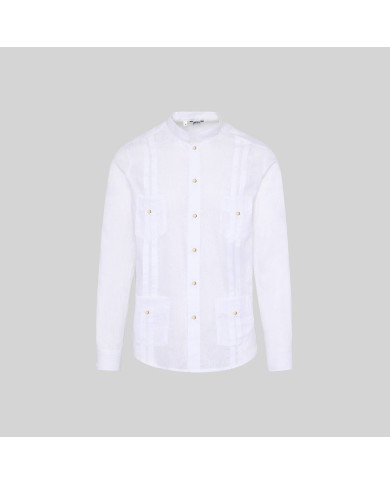 GUAYABERA HOMBRE CUELLO MAO BORNEO GARYS