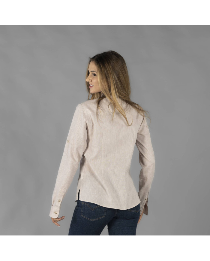 GUAYABERA MUJER CUELLO MAO ISABELA GARYS