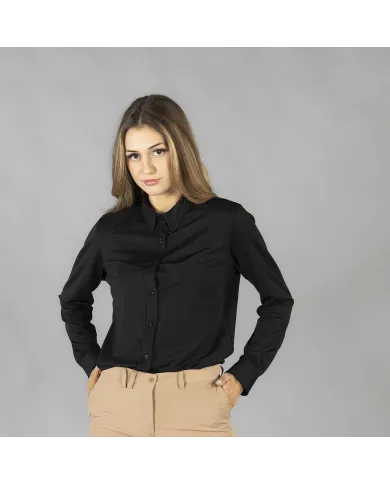 CAMISA MUJER INTERLOCK CUELLO CAMISERO CERDEÃA GARYS