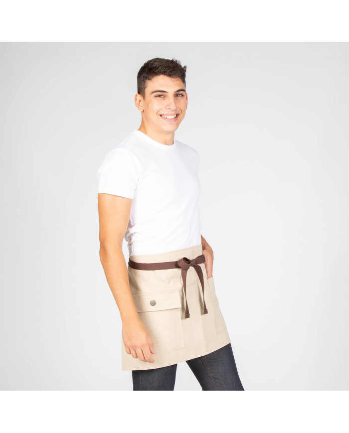 DELANTAL CORTO BEIGE 40X68 CM GARYS