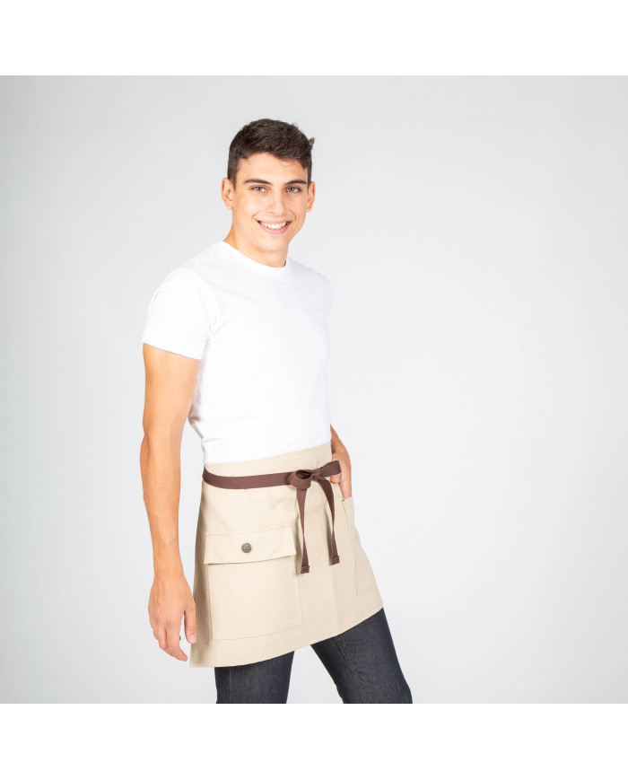 DELANTAL CORTO BEIGE 40X68 CM GARYS