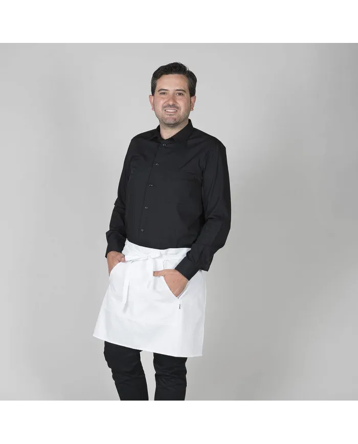 DELANTAL SIN PETO Y BOLSILLO BLANCO 50X75 CM GARYS