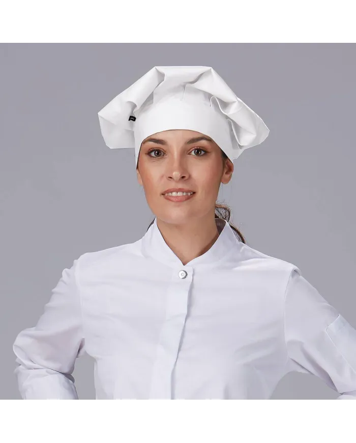 GORRO GRAN CHEF BLANCO CON VELCRO GARYS