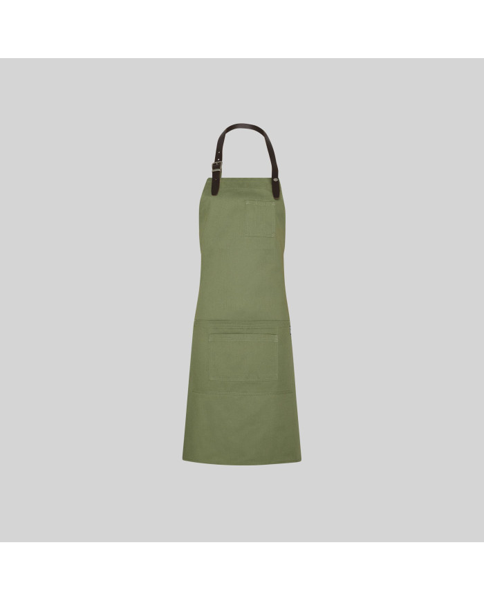 DELANTAL CON PETO CINTA DE CUERO 72X80 CM GARYS