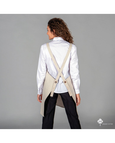 DELANTAL CON PETO TEJIDO ORGANICO 76X92 CM GARYS