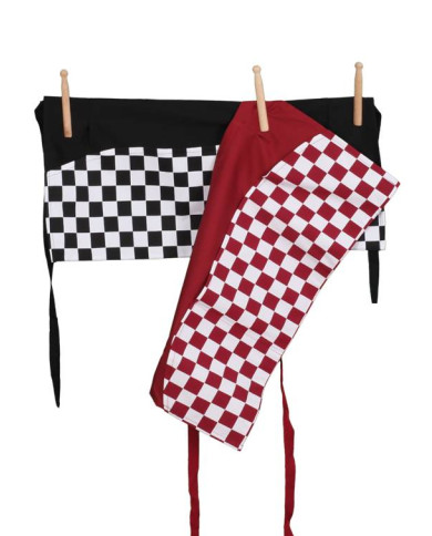 DELANTAL CORTO CON BOLSILLO ESTAMPADO 30X60 CM GARYS