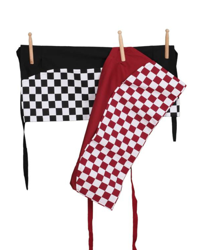 DELANTAL CORTO CON BOLSILLO ESTAMPADO 30X60 CM GARYS
